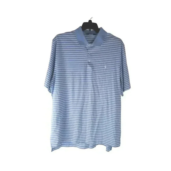 Polo by Ralph Lauren Men's  Blue & White  Striped Polo Shirt Size XL - Picture 1 of 13